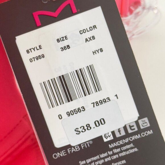 Maidenform Women One Fab Fit T-Shirt Bra SZ 36B Pink Coral Classic - Picture 6 of 8